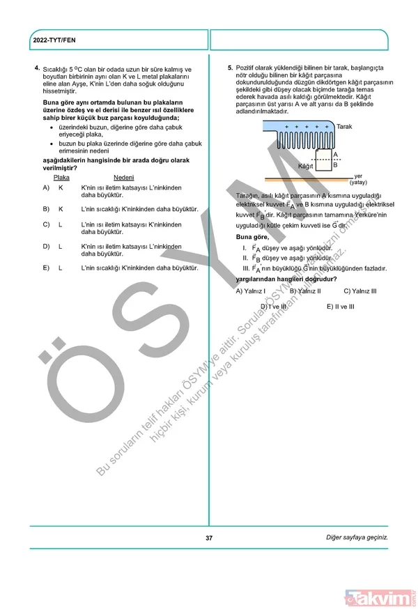 YKS TYT FUL A-B-C-D kitapçığı soru ve cevap anahtarı! 2022 YKS TYT SORU VE CEVAPLARI PDF İNDİR! osym.gov.tr YKS TYT Türkçe, Sosyal Bilimler, Matematik, Fen, Coğrafya, Din cevap anahtarı! - 39