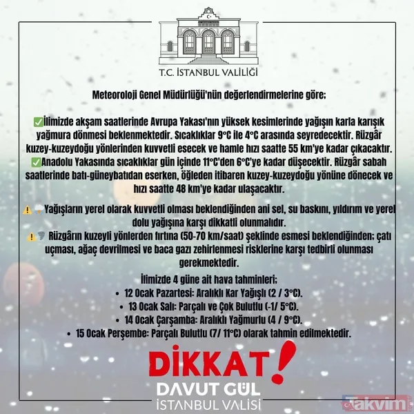 Meteoroloji uyardı: 51 il için şiddetli yağış ve fırtına alarmı! İstanbul’da kar zeminde tutacak - 2