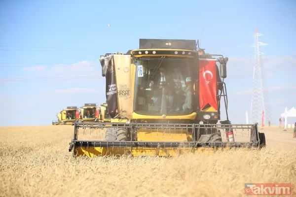 Başkan Erdoğan biçerdöverde buğday hasatı yaptı - 11