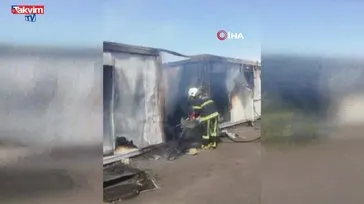 Kahramanmaraş'ta konteyner yangını