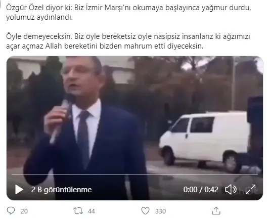 CHP'li Özgür Özel yine saçmaladı: İzmir Marşı'nı okuduk bulutlar ağlamayı kesti, yolumuz aydınlandı-3