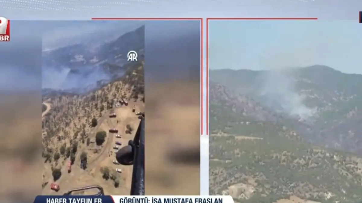 Denizli’de başlayan yangın Aydın’a sıçradı