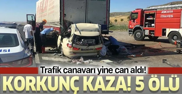 Trafik canavarı yine can aldı! Ankara-Konya kara yolunda 5 ölü