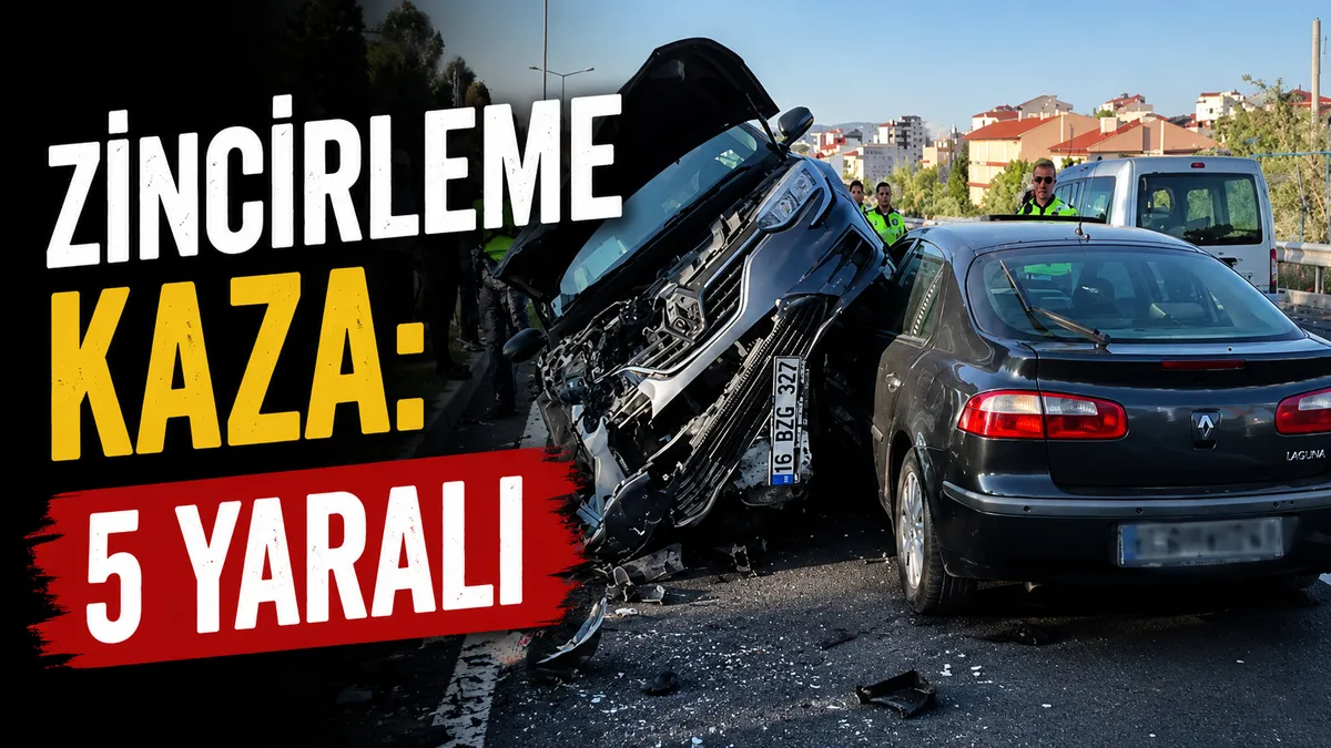 Nevşehir’de 4 araç birbirine girdi: 5 yaralı!