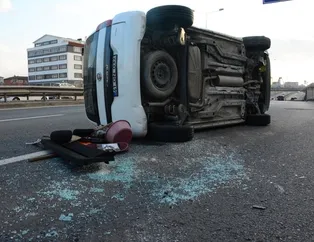 Hangi yöne gideceğine karar veremedi aracıyla takla attı