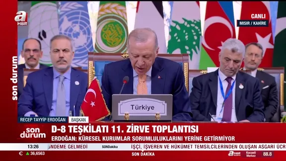 Başkan Erdoğan D-8 Zirvesi'nde konuştu!