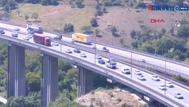 TEM'de bayram yoğunluğu! Trafik başladı