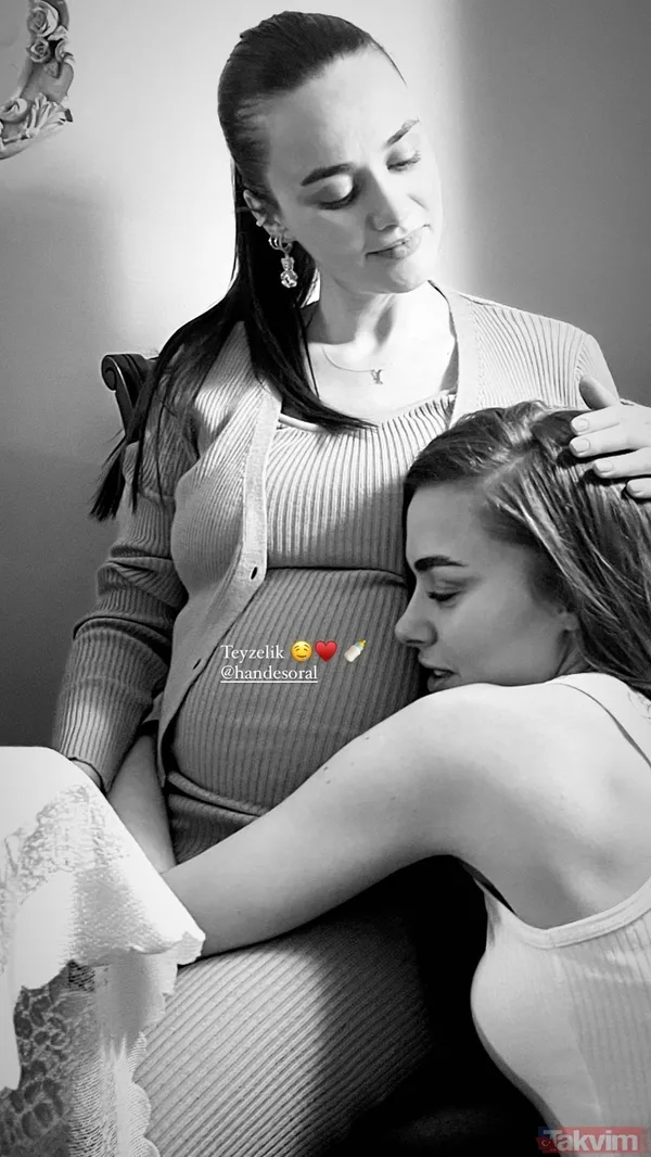 6 aylık hamile Hande Soral'dan hamilelik pozları! Görenler hayran kaldı! Teyze Bensu Soral'dan yorum gecikmedi - 5