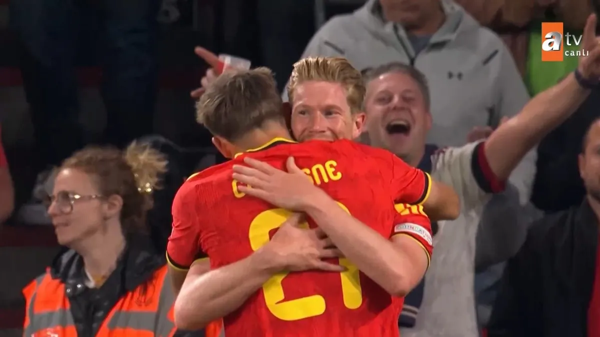 Belçika 1-0 Türkiye GOL: K. De Bruyne