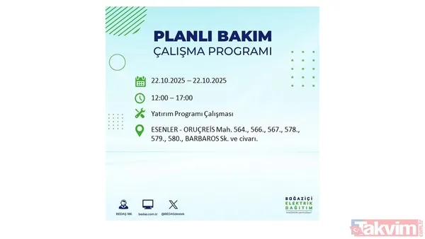 İstanbul elektrik kesintisi: 23 ilçe için saat verildi! BEDAŞ duyurdu - 26