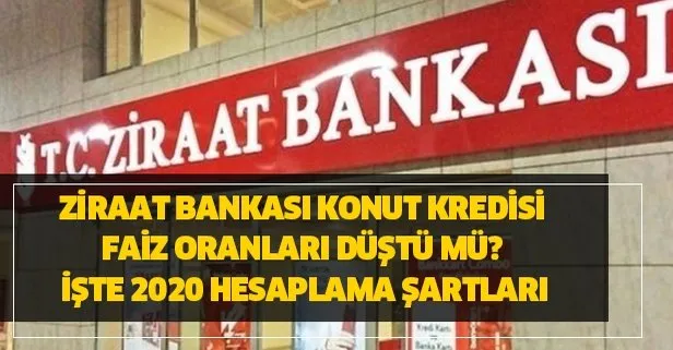 Ziraat Bankası 31 Aralık konut kredisi faiz oranları düştü mü? İşte hesaplama