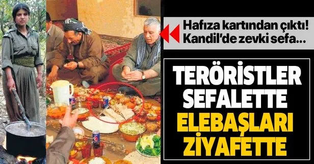 Teröristler sefalette elebaşları ziyafette