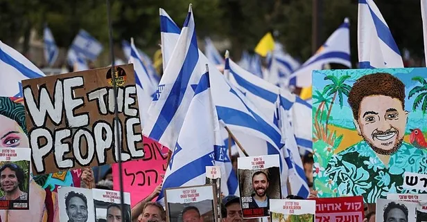 Halk sokaklarda! İsrailliler ateşkes için Tel Aviv'den Kudüs'e yürüdü