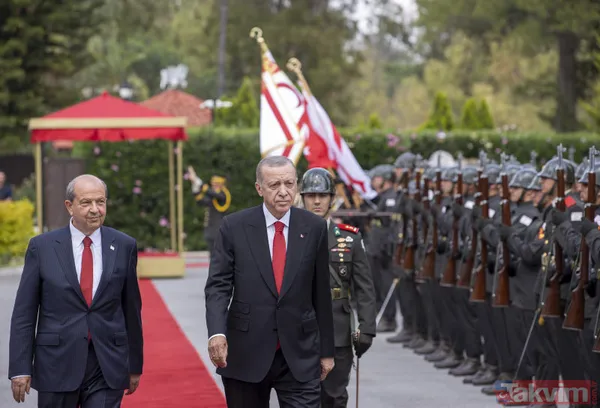 Seçim sonrası ilk yurt dışı ziyareti: Başkan Erdoğan, Kuzey Kıbrıs'ta! Dikkat çeken pankart: Sevdamız Mavi Vatan - 19