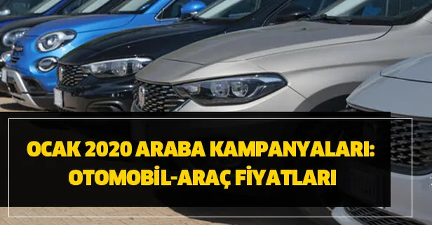 Otomobil-araç fiyatları - Honda, Renault, Toyota, Dacia, Volkswagen ve Fiat... Ocak 2020 araba kampanyaları