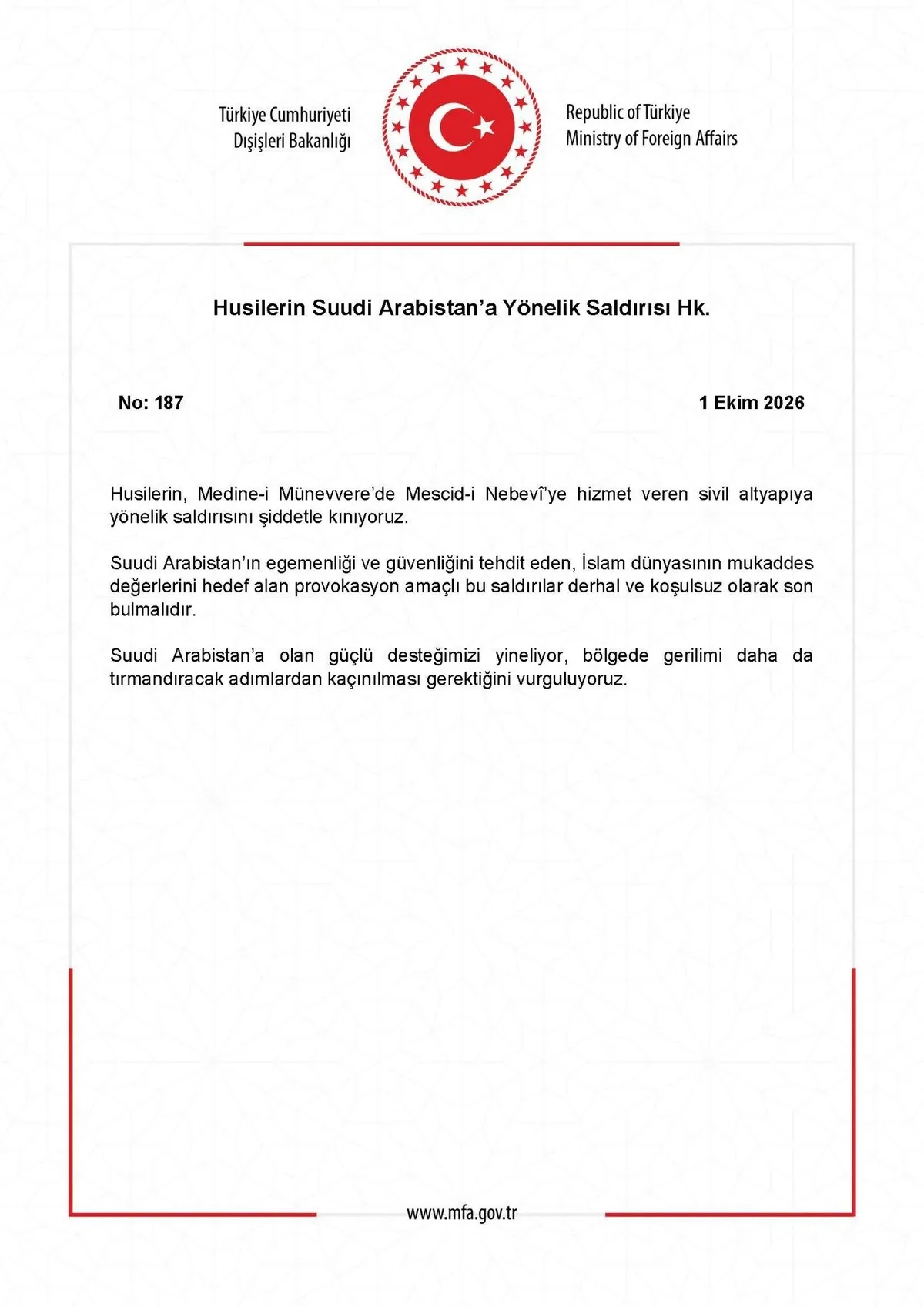1790888801272.jpeg Suudi Arabistan duyurdu! Husiler Mescid-i Nebevî'ye hizmet veren altyapı hedef aldı: Türkiye’den kınama-4