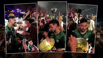DJ Mahmut Orhan konserinde sarma dağıttı