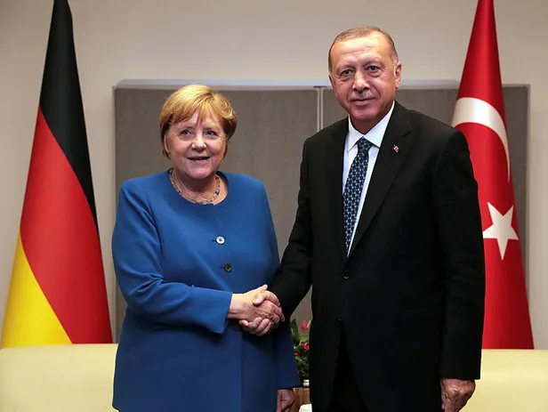 Son dakika: Başkan Erdoğan Almanya Başbakanı Merkel ile görüştü-1