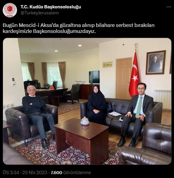 İsrail polisinin Mescid-i Aksa'da gözaltına aldığı Türk vatandaşı Özgecan Mutlu serbest bırakıldı-3