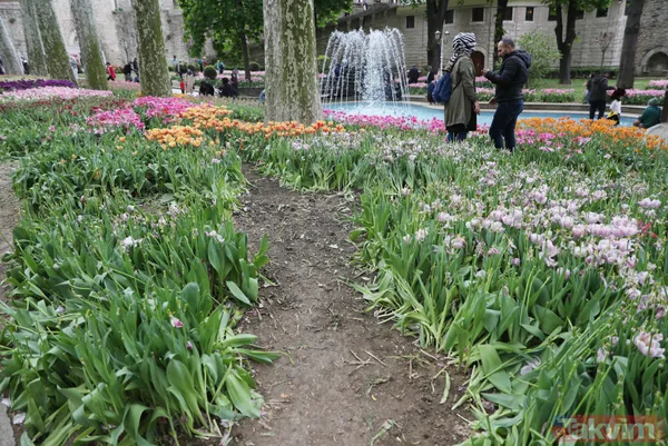 İstanbul Gülhane Parkı 10 katı ziyaretçi ağırladı! Laleler talan edildi - 25