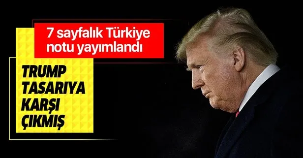 Trump yönetimi Türkiye’ye S-400’ler için yaptırım öngören tasarıya karşı çıkmış