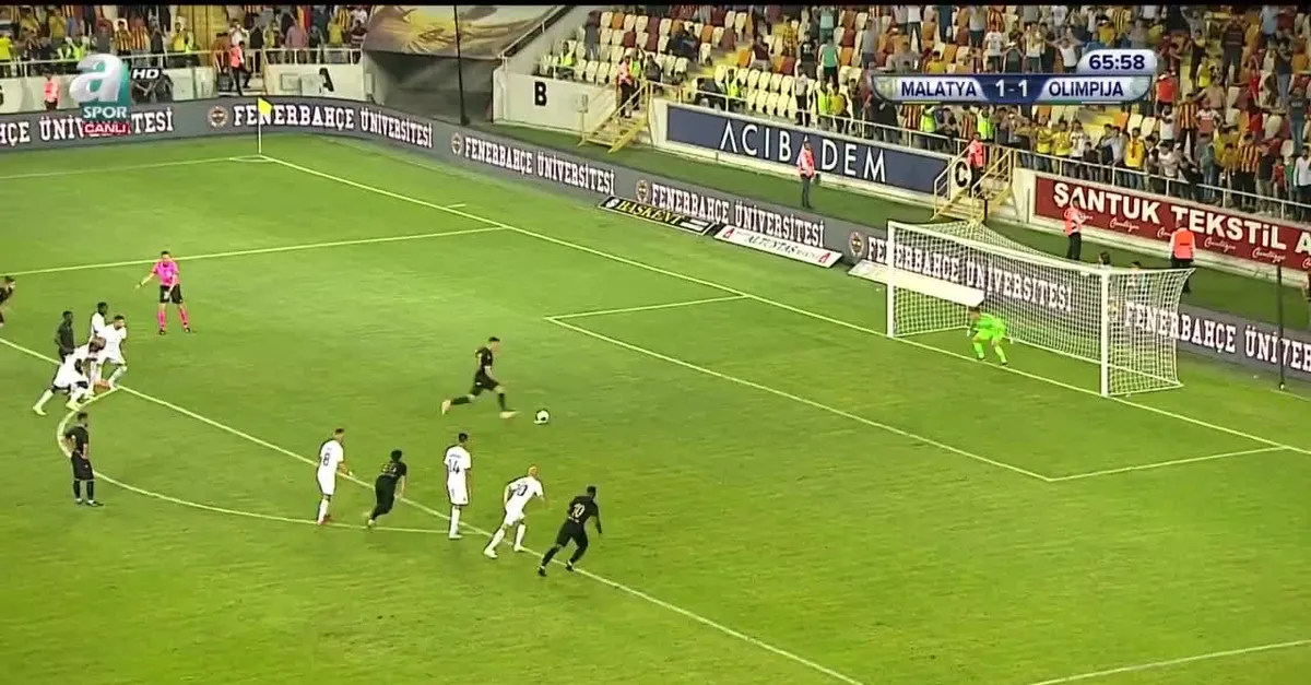 Yeni Malatyaspor'un öne geçtiği gol! (66. dakikada Jahovic)
