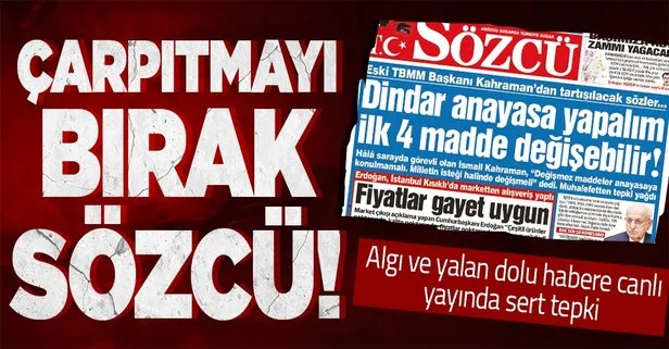 Kahraman’dan A Haber’de Sözcü’nün çarpıtma haberine yanıt