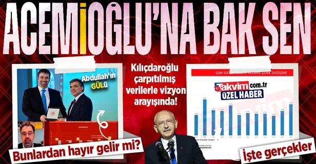 Kılıçdaroğlu çarpıtılmış verilerle 'vizyon' arayışında! Daron Acemoğlu'nun yaptığı manipülatif sunuma karşı gerçekler