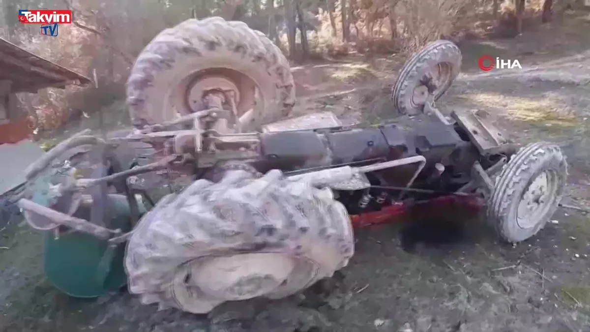 Bolu’da traktör devrildi: Sürücü yaralandı