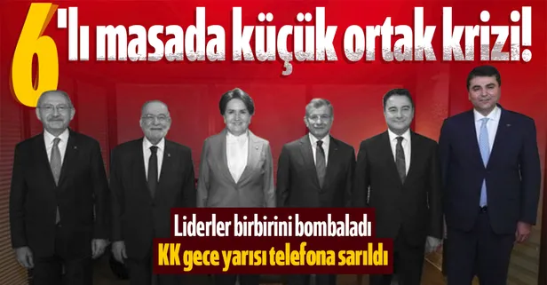 6'lı masada deprem: Gültekin Uysal kriz çıkardı! Kılıçdaroğlu'ndan Davutoğlu'na gece yarısı telefonu