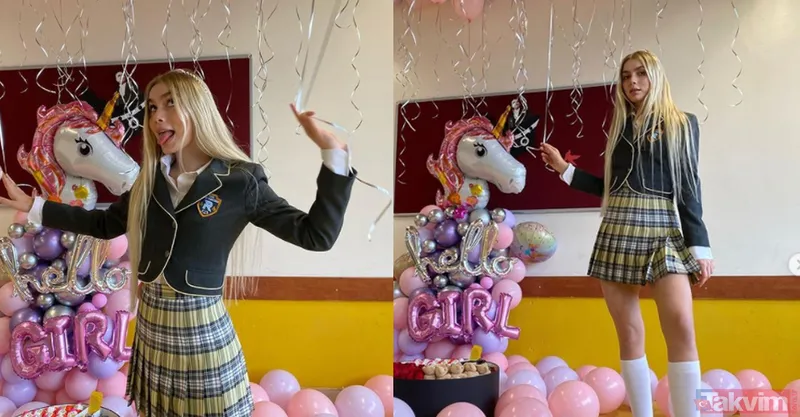 Aleyna Tilki'nin mini etek lise kostümü bir etkinlik yarattı! Ne tür bir lise var?