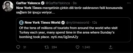 New York Times'tan İstiklal Caddesi'ndeki patlama sonrası skandal üstüne skandal! PKK/PYD ve terör saldırısı diyemedi-12