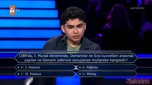 Elenmesine Sebep Olan 50 Bin Tl'lik Soru 1389'Da, I. Murad Döneminde, Osmanlılar İle Sırp Kuvvetleri Arasında Yapılan Ve Osmanlı Zaferiyle Sonuçlanan Muharebe...