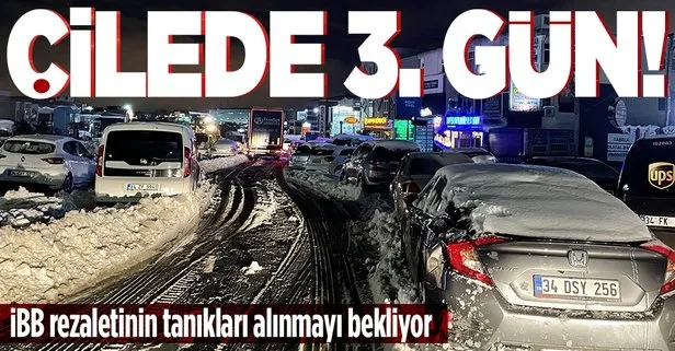 İstanbul’da kar yağışı nedeniyle TEM ve D-100’de park edilen araçlar alınmayı bekliyor