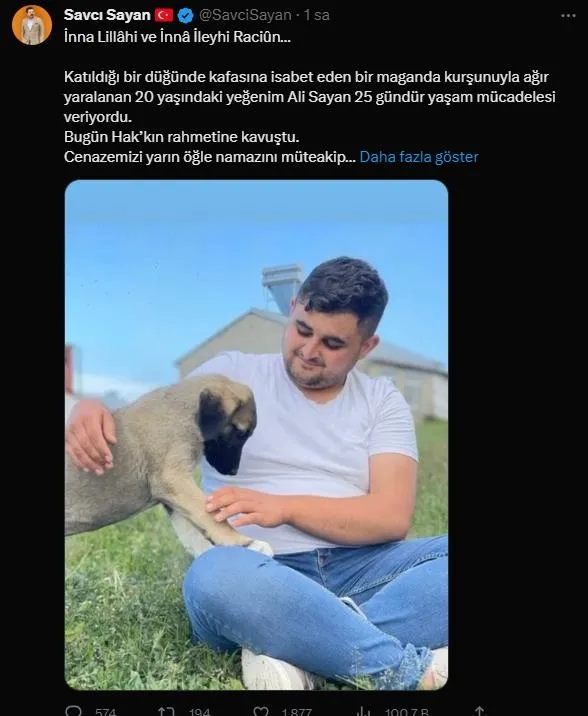 Düğünde maganda kurşunuyla yaralanan Savcı Sayan'ın yeğeni kurtarılamadı-5