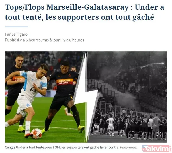 Marsilya-Galatasaray maçı Fransız basınında! "Maçın yıldızı Marcao" - 4
