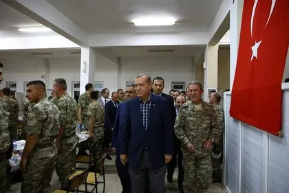 Erdoğan Silopi’de askerlerle birlikte iftar yaptı