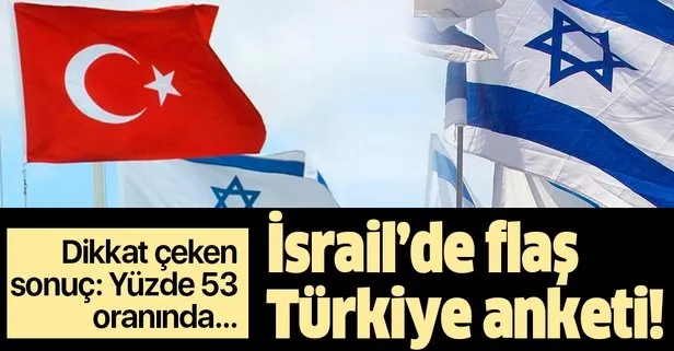 İsraillilerin yüzde 53’ü Türkiye ile ilişkilerin geliştirilmesinden yana