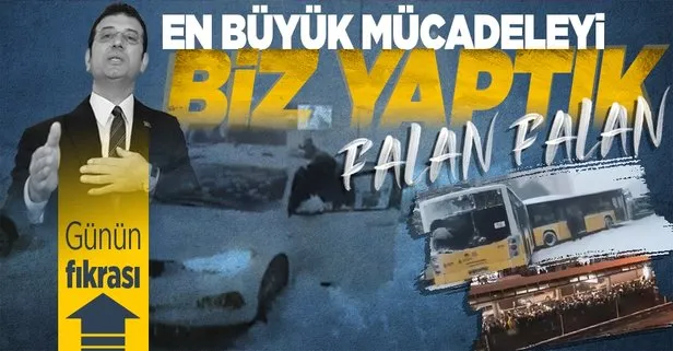 Ekrem İmamoğlu’nun karla mücadeleyle ilgili sözleri alay konusu oldu: En büyük karla mücadeleyi yapan biziz