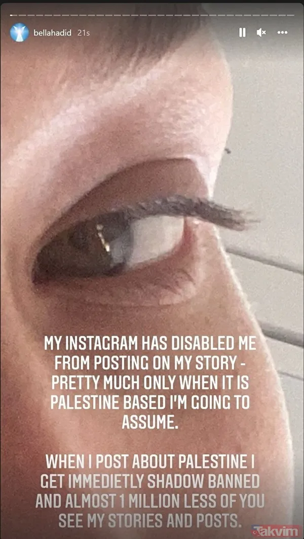 Instagram'dan sansür üstüne sansür! Ünlü model Bella Hadid'in 'Filistin' paylaşımları engellendi... - 11