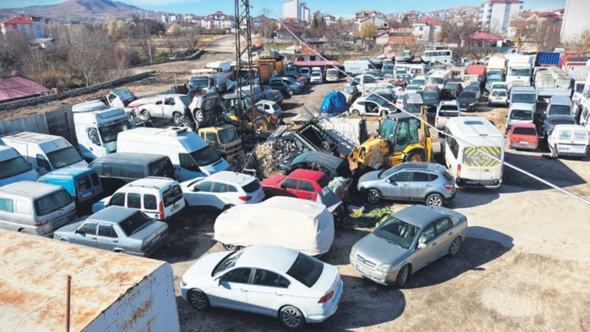 Elazığ’da yediemin dramı! 500 milyon TL’lik araçlar çürüyor