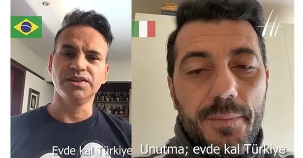 İtalyanlar ve İspanyollar Türkiye’ye ’Evde Kal’ diyerek destek verdi