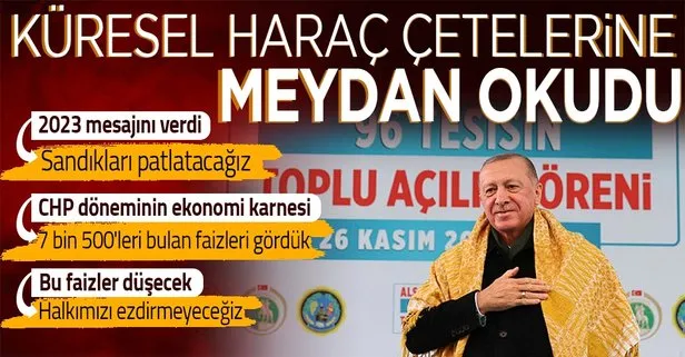 Başkan Erdoğan: Bu faizler düşecek! Yüksek faize halkımızı da çiftçimizi de ezdirmeyeceğiz
