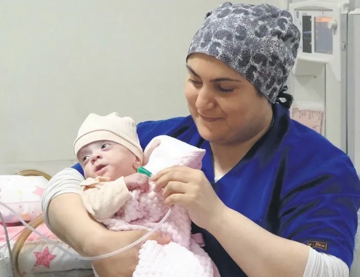 6 ay sonunda sağlıklı yaşama dönen Hayat bebek