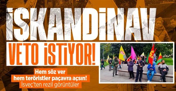 İsveç'ten rezil görüntüler: Terör örgütü YPG/PKK yandaşları gösteri yaptı