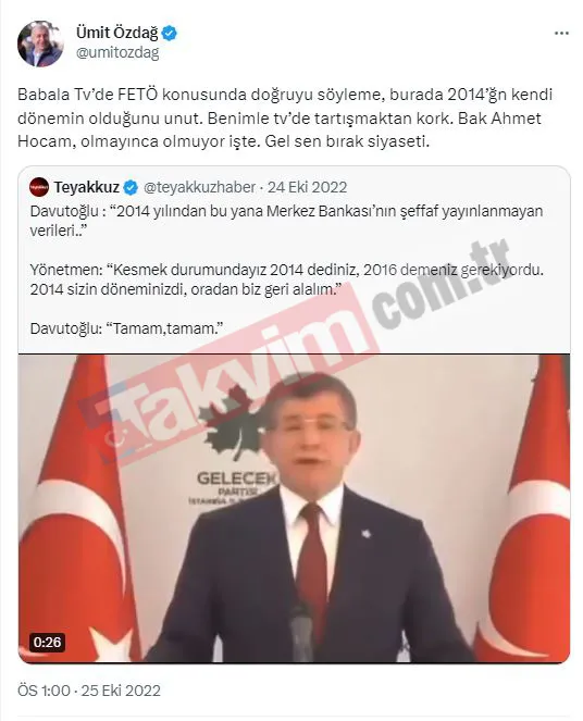 Ümit Özdağ'ın 7'liyi yerden yere vurduğu tweetlerini hatırlatıyoruz... Bunları nasıl yutacaklar?-20