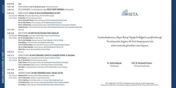 SETA'dan AK Parti'nin kuruluşuyla ilgili önemli sempozyum-4