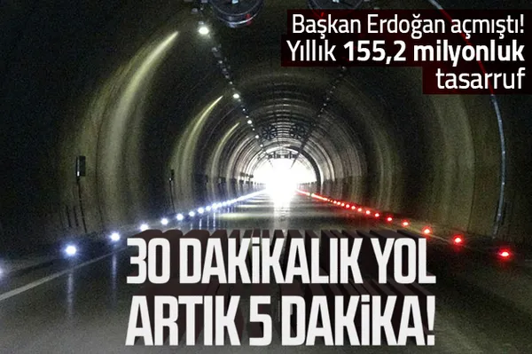 Açılışını Başkan Erdoğan yapmıştı! Prof Dr. Teoman Duralı Tünelleri ile 30 dakikalık yol 5 dakikaya indi! Yıllık 155,2 milyon tasarruf!-1