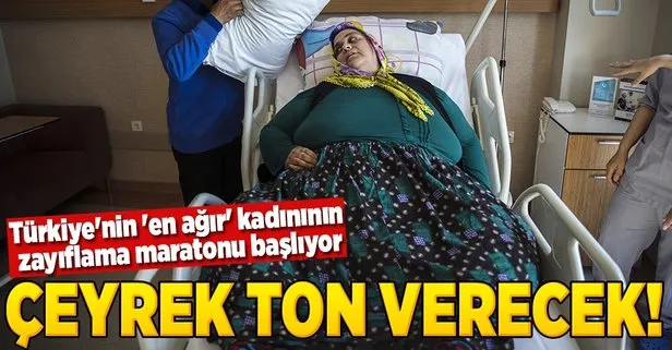Türkiye’nin ’en ağır’ kadınının zayıflama maratonu başlıyor
