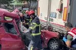 Samsun’da feci kaza! Otomobil TIR’a arkadan çarptı: 2 ölü